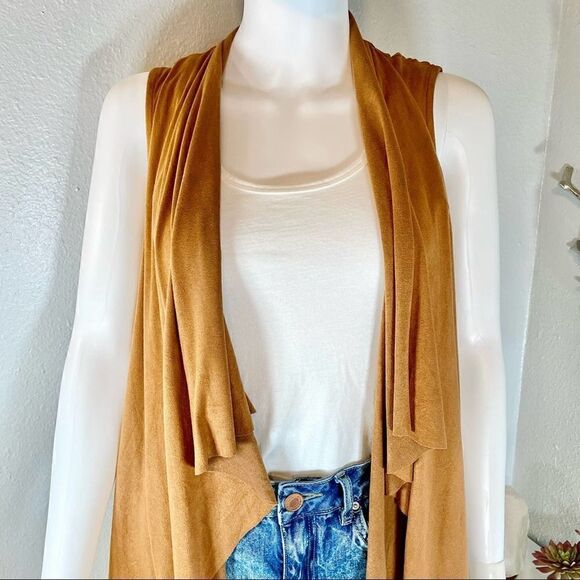 Absolutely Famous Faux Suede Fringe Cardigan - Picture 2 of 11